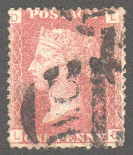 Great Britain Scott 33 Used Plate 124 - LD - Click Image to Close